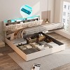 Lift Up Storage Bed Frame, Height Adjustable Storage Headboard with Charging Station - 2 of 4