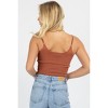 Women's V-NECK DETAIL THICK KNIT TANK - OLIVACEOUS - 4 of 4
