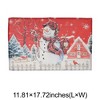 Unique Bargains Christmas Place Mats Flax Pink White 11.8"x17.7" 2 Pcs - 3 of 4