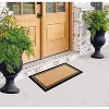 A1HC Natural Coir Doormat with Classic Border Heavy Duty PVC Backing Front Door Entry Mat 24" x 39" - 3 of 4