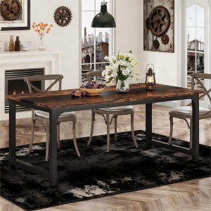 Gulches Modern Elegance Series Contemporary White Faux Marble 1in 48 in Gold Metal Trestle Base Dining Table Seats 4 - 1 of 4