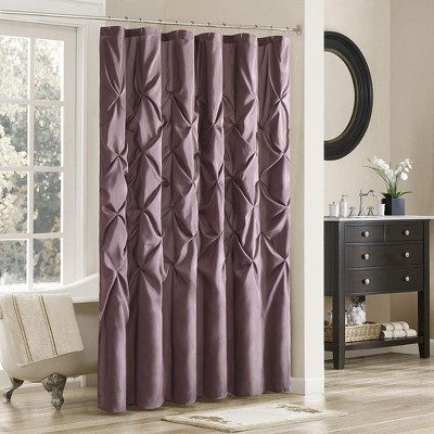 PAGED 72x72 Inch Tufted Semi-Sheer Shower Curtain with 12 Button Holes,Modern Shower Curtains for Bathroom