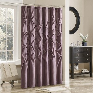 PAGED 72x72 Inch Tufted Semi-Sheer Shower Curtain with 12 Button Holes,Modern Shower Curtains for Bathroom - 1 of 4