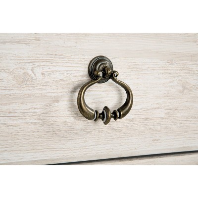 Coastal Retreat Whitewashed 6-Drawer Dresser with Plank-Style Top