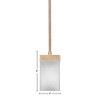 Toltec Lighting Nouvelle 1 - Light Pendant in  New Aged Brass with 4" Square White Muslin Shade - 2 of 2