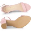 Allegra K Women's Adjustable Buckle Ankle Strap High Chunky Heels Sandals - 4 of 4