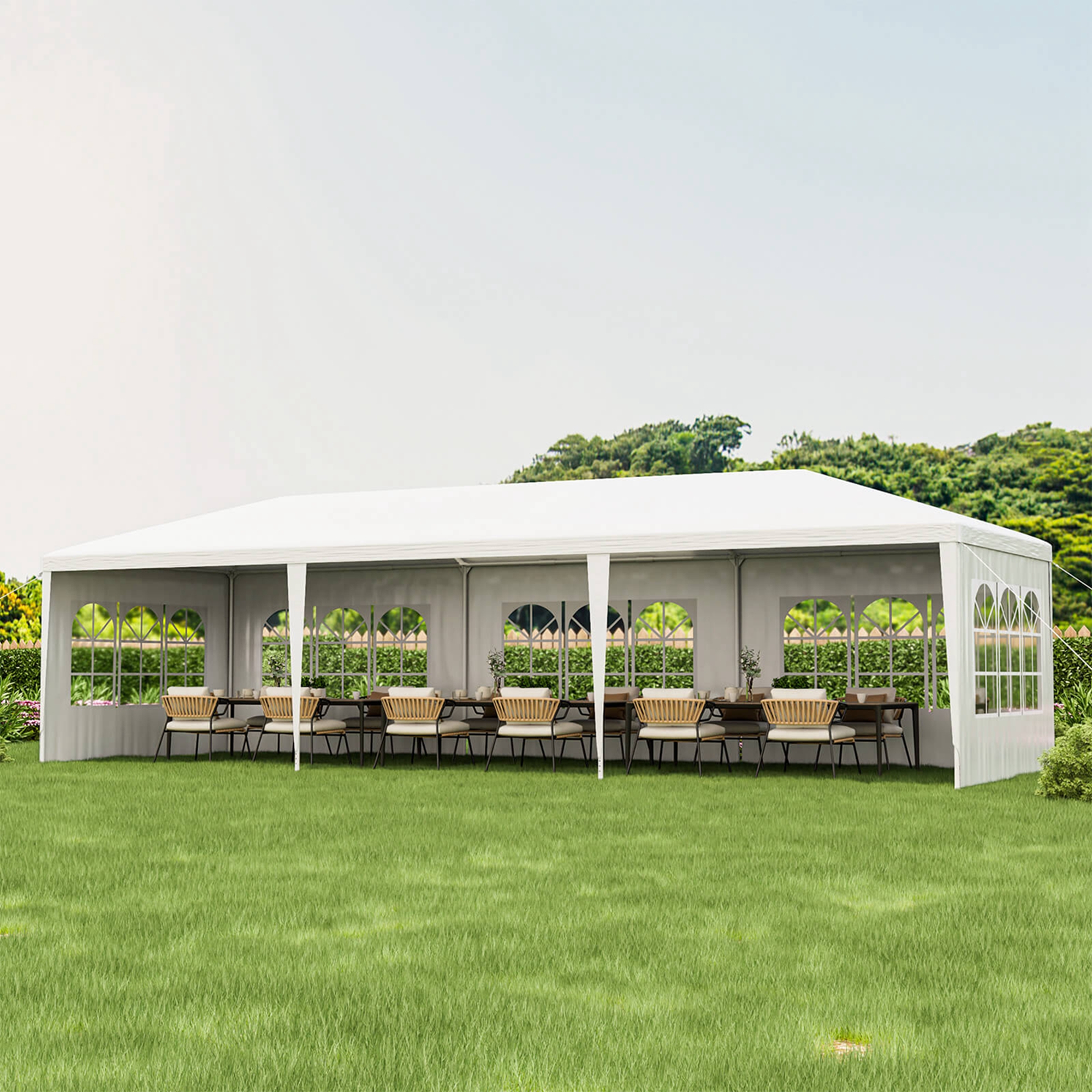 Costway 10'x30' Outdoor Party Wedding Tent Canopy Heavy duty Gazebo
