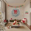 Pre-Lit Artificial Christmas Wreath with Bow, LED Lighted Holiday Wreath for Indoor Outdoor, Winter Front Door Xmas Decoration - 2 of 4