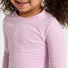Toddler Girls' Long Sleeve Two Piece Ribbed Rash Guard Swimsuit Set - Cat & Jack™ Pink - 3 of 3