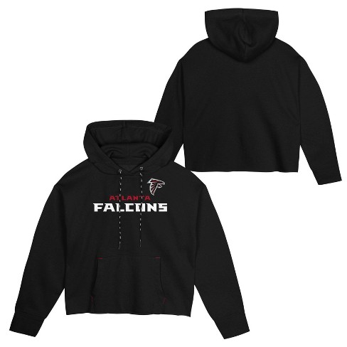 Nfl Atlanta Falcons Girls Cropped Hooded Sweatshirt Target