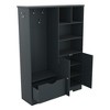 Lycvki Multi-functional Hall Tree with Storage Shelves and Drawers - 3 of 4