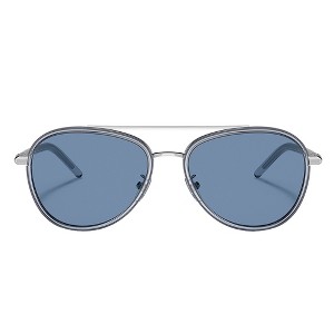 Tory Burch TY 6089 330672 Womens Aviator Sunglasses Transparent Azure 57mm - 1 of 2