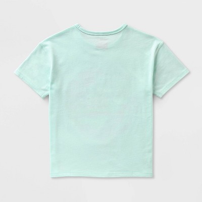 Cat & Jack Kids' 2pk Adaptive Short Sleeve Graphic T-Shirt - Cat & Jack™ Mint Green/Pink L — фото 2
