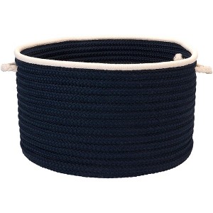 Colonial Mills Doodle Edge Utility Basket, 14 by 10-Inch, Navy - 1 of 1
