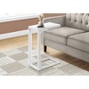 FONTOI C-shaped Side Table, Bedside Table, Snack Stand for Living Room, Bedroom, White, 9"*24.75"*16" - 4 of 4