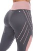 Women's High-Waist Reflective Piping Fitness Leggings  - White Mark - 4 of 4