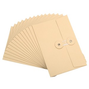 Unique Bargains Sturdy Paper Blank Card Envelopes with String Tie Closure 15 Pcs - 1 of 4