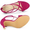 Allegra K Women's Zipper Ankle Strap Open Toe Heeled Sandals - 4 of 4