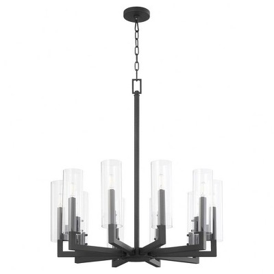 Quorum Lighting Harbin 10 - Light Chandelier in  Textured Black