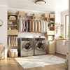Aheaplus Laundry Room Closet System with Drawer and Hanging Rod, Wall-Mounted Closet Organizer with Adjustable Shelf - 3 of 4