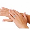 Guili Men's 0.50ct Round Lab-Created Moissanite Flush Set Solitaire Engagement Anniversary Adjustable Ring - 2 of 2