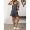 Coolmee Women Casual Trendy U Neck Twisted Stripe Knitted Sleeveless Loose Fit Shorts Jumpsuit With Pockets For Beach Vacation - 3 of 4