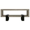 Vynxaria Modern 1-Shelf Coffee Table, Grey Driftwood Finish, Rectangular Shape, Geometric Legs, Clean Lines, Rustic-Contemporary Fusion - 3 of 4