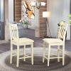 HomeStock Counter Stool-Linen Fabric Pub Height Wooden Chairs - 4 of 4