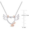 EVERLY JEWELRY | Sterling Silver Diamond Devil and Angel Heart Pendant with Chain - 4 of 4