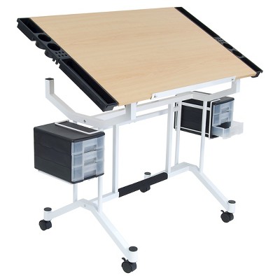 Pro Craft Station - White/Maple - Studio Designs