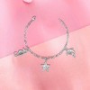 Slickblue Seashore Charm Bracelet for Women, 7-Inch, Rhodium Plated, Cubic Zirconia, Lobster Clasp, Nautical Style - 3 of 3