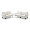 2-Piece Velvet Chesterfield Sofa Set with Roll Arms and Button Tufting, 5-Seat Convertible Luxury Couch for Living Room - 3 of 4