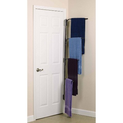 Matte Black Steel Hinge-It Clutterbuster Towel Bar
