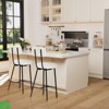 Bar Stool Set of 2 Upholstered Counter Height Bar Chair Counter Bar Stools - 3 of 4