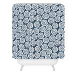 Schatzi Brown Lucy Floral Night Shower Curtain Blue - Deny Designs