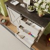 HDZNVF Drawer Dresser, Storage Cabinet with Silent Sliding Doors and Three Drawers - 4 of 4