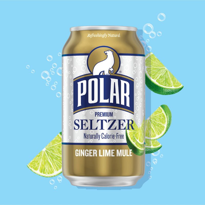 Polar Ginger Lime Mule Seltzer Water - 8pk/12 fl oz Cans, 3 of 4