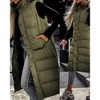 Imily Bela Womens Long Puffer Vest Hooded Sleeveless Winter Coats Quilted Warm Zip Up Padded Outerwear - 4 of 4