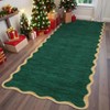 Washable Rug Modern Scalloped Rug Non Slip, Neutral Indoor Carpet - 2 of 4