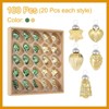 Unique Bargains Glass Decorative Hanging Tree Ornament Balls 1"-1.5" 100 Pcs - 3 of 4