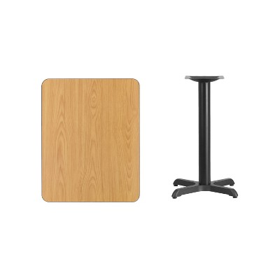 Natural Brown Laminate Rectangular Dining Height Table