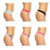 Just Intimates Laser Cut Thongs Panties for Women  Underwear (Pack of 6) - 3 of 4