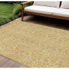 Gold And Wheat Floral Washable Indoor Outdoor Area Rug - 2 of 4