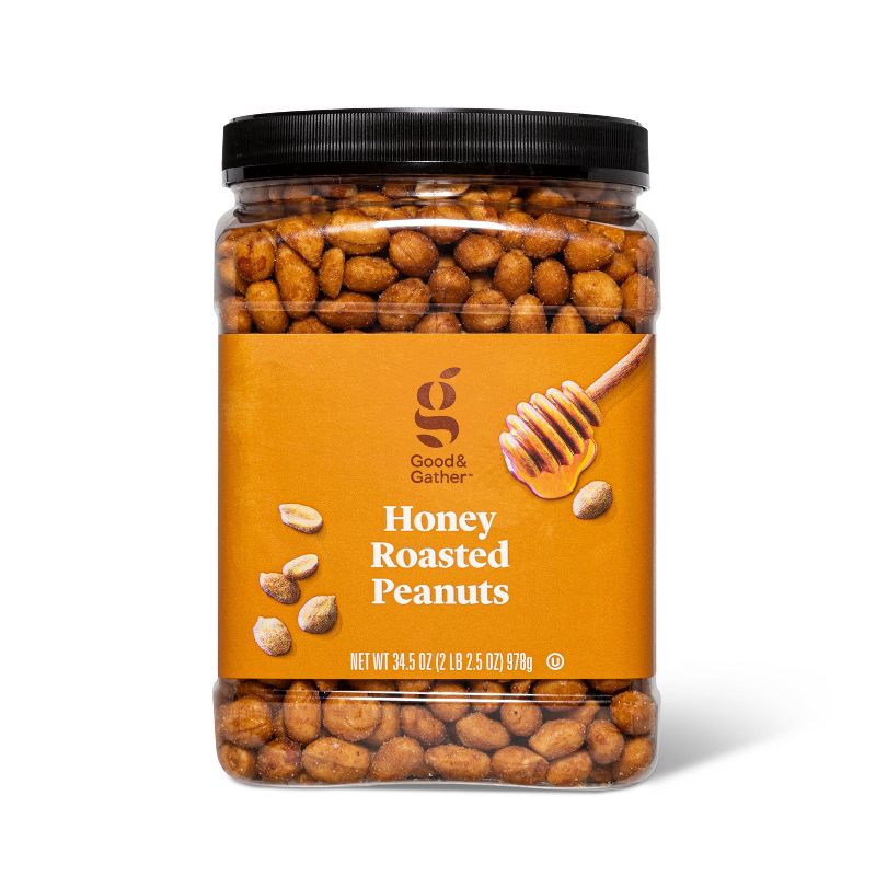 Honey Roasted Peanuts - 34.5oz - Good &#38; Gather&#8482;, 1 of 8