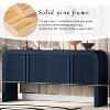 Dexmalle 63-Inch Wave-Pattern Console Table with 4 Doors and Adjustable Shelf - 4 of 4