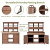 Whisen Garden Potting Bench with Hutch, 3 Shelves, 6 Drawers & 2 Cabinets, Patio Storage Workstation for Mudroom or Doorway - 2 of 4