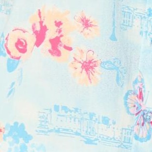 sky blue butterfly multi