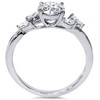 Pompeii3 1 1/3ct Diamond Vine Vintage Marquise Engagement Ring 14K White Gold Lab Created - 2 of 4