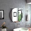 GlasFlength Decorative Wall Mirrors Wall Art Round Mirror Vanity Mirror Accent Mirror Metal Frame Mirror for Living Room, Clear, 23.6"*0.7"*23.6" - 2 of 4