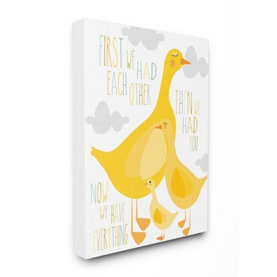 24"x1.5"x30" First We Had Each Other Yellow Ducks Oversized Stretched Canvas Wall Art - Stupell Industries